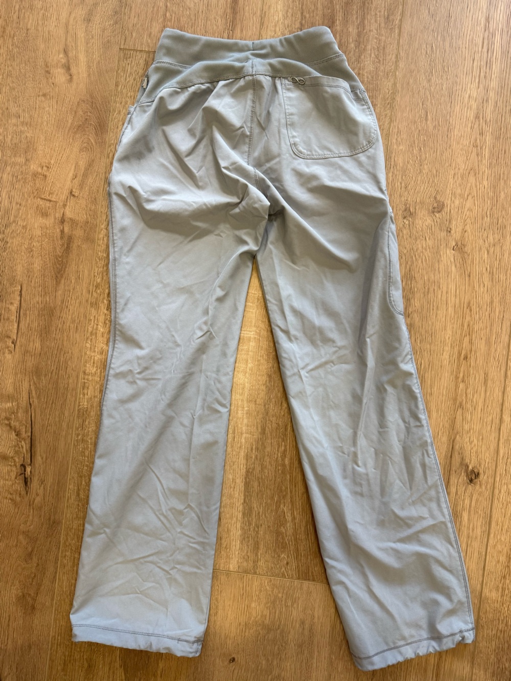 Women’s Light Gray Drawstring Scrub Set - Picture 4 of 6